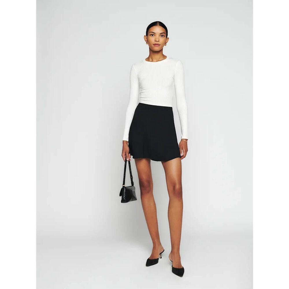 Reformation Classic Black Mini Skirt